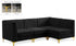 Alina Black Velvet Modular Sectional