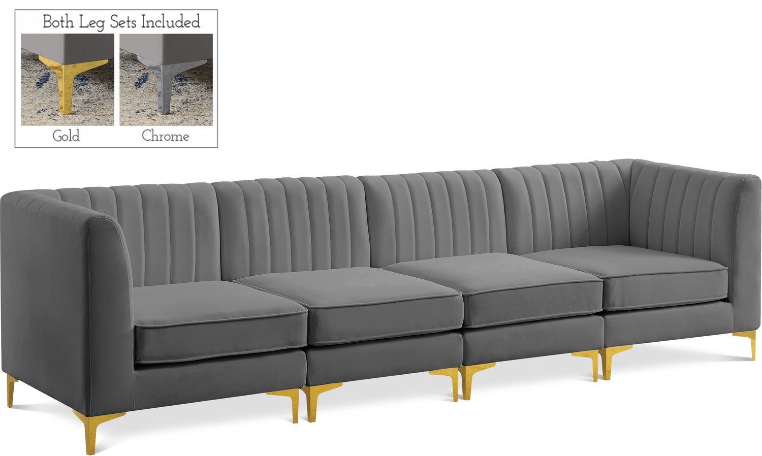 Alina Velvet Modular Sofa