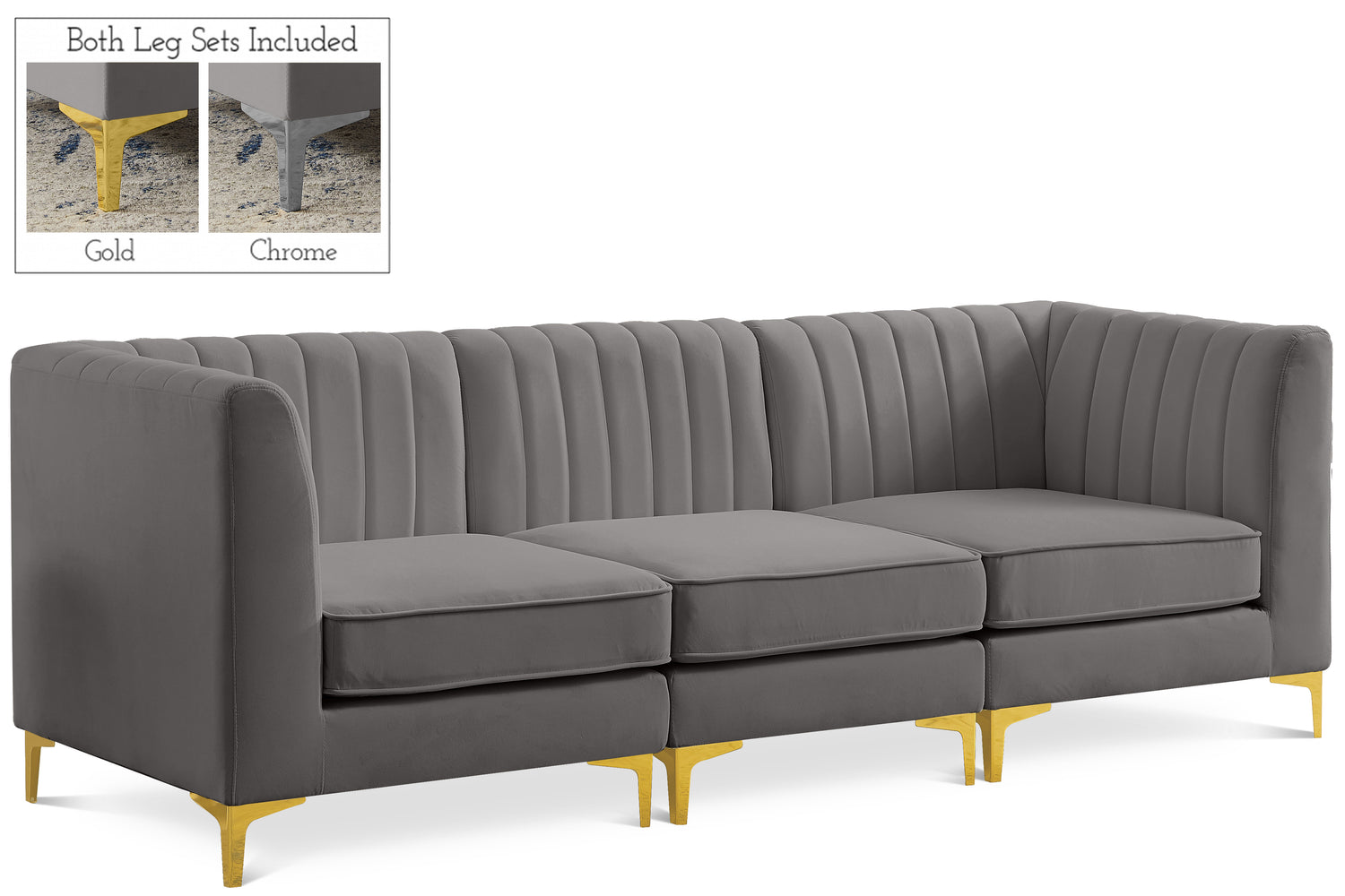 Alina Velvet Modular Sofa