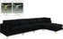 Julia Black Velvet Modular Sectional (5 Boxes)