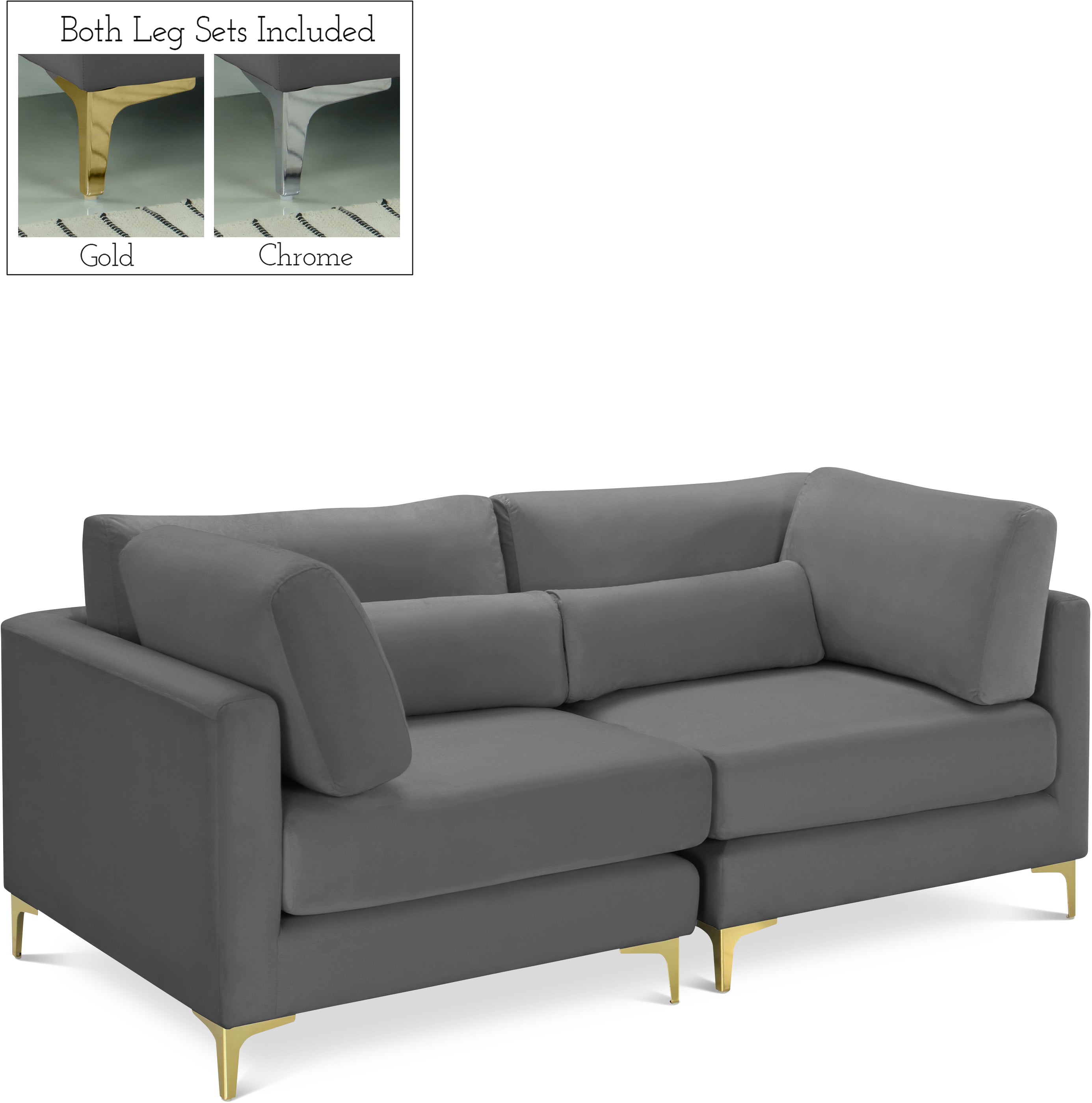 Julia Velvet Modular Sofa