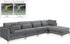 Julia Grey Velvet Modular Sectional (5 Boxes)