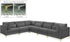 Julia Grey Velvet Modular Sectional (6 Boxes)