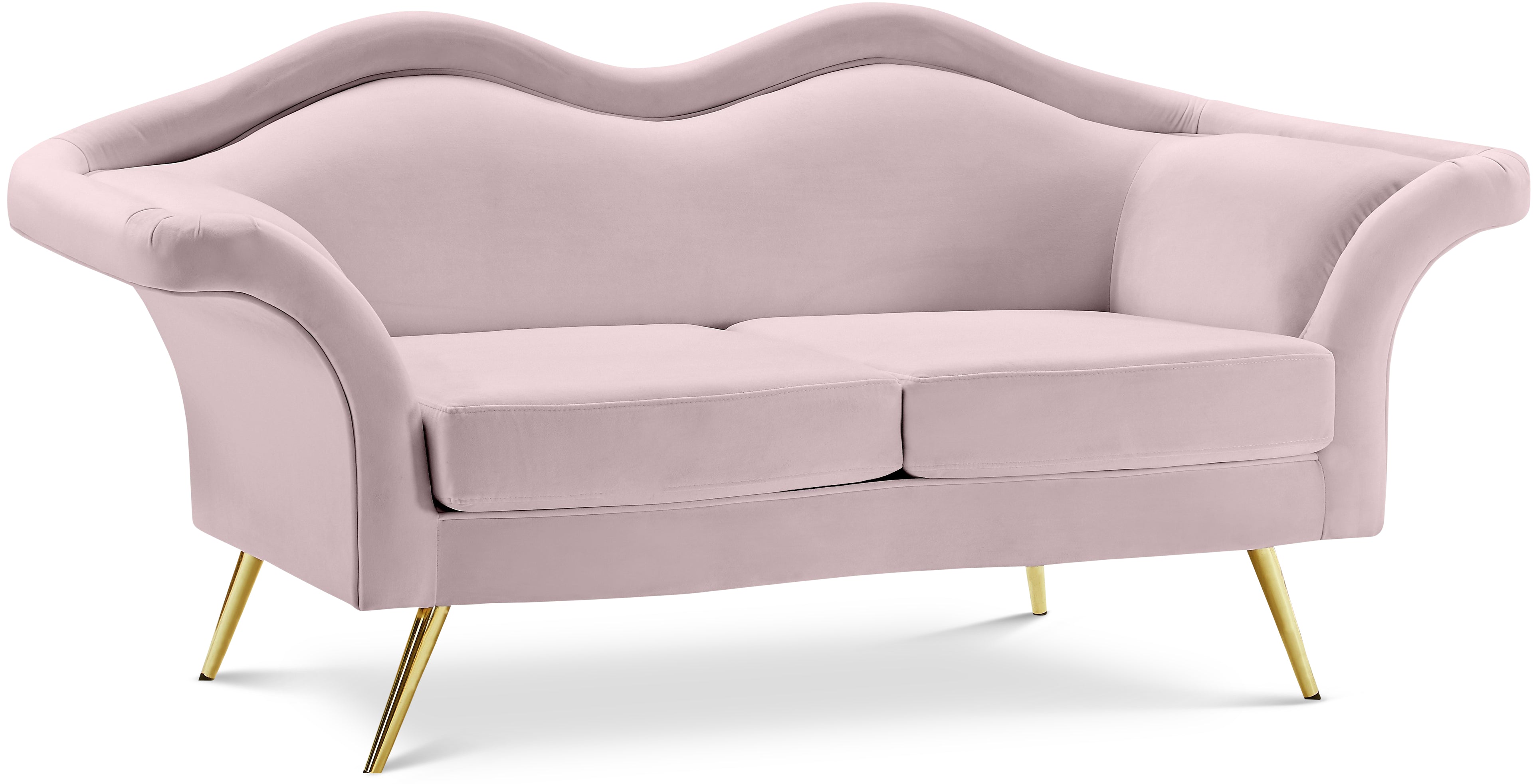 Lips Velvet Loveseat