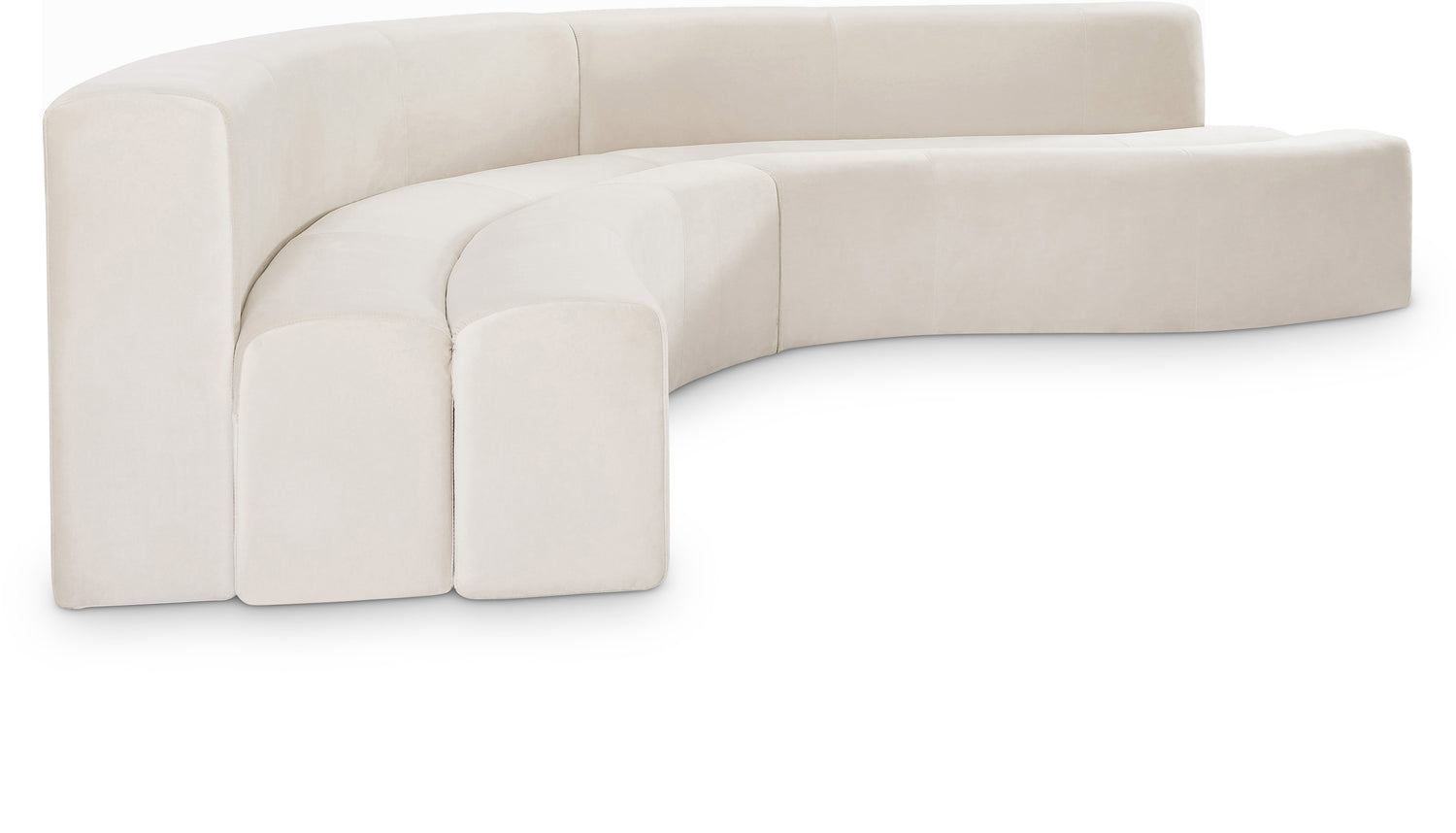 Curl Cream Velvet 2pc. Sectional