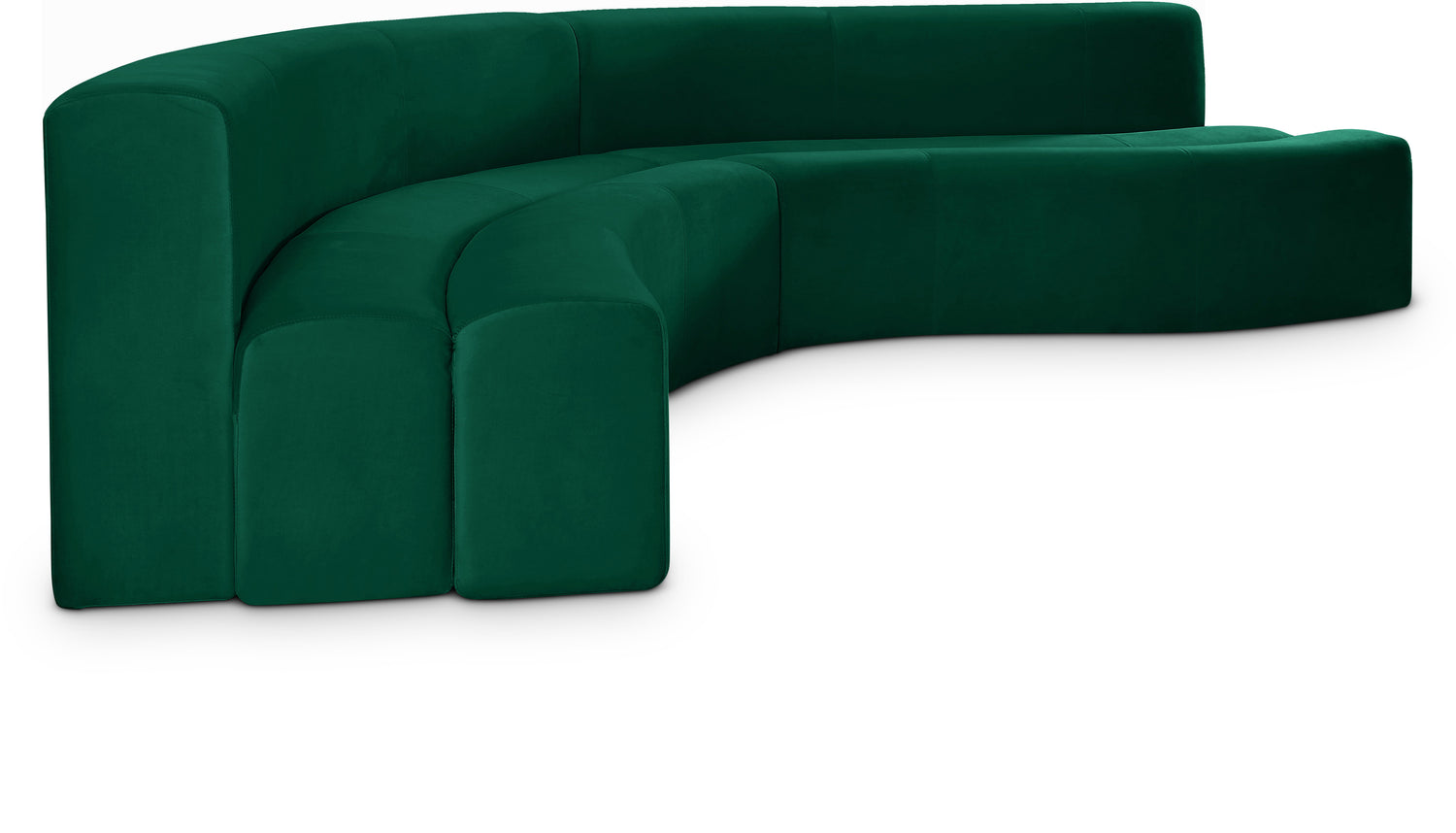 Curl Green Velvet 2pc. Sectional