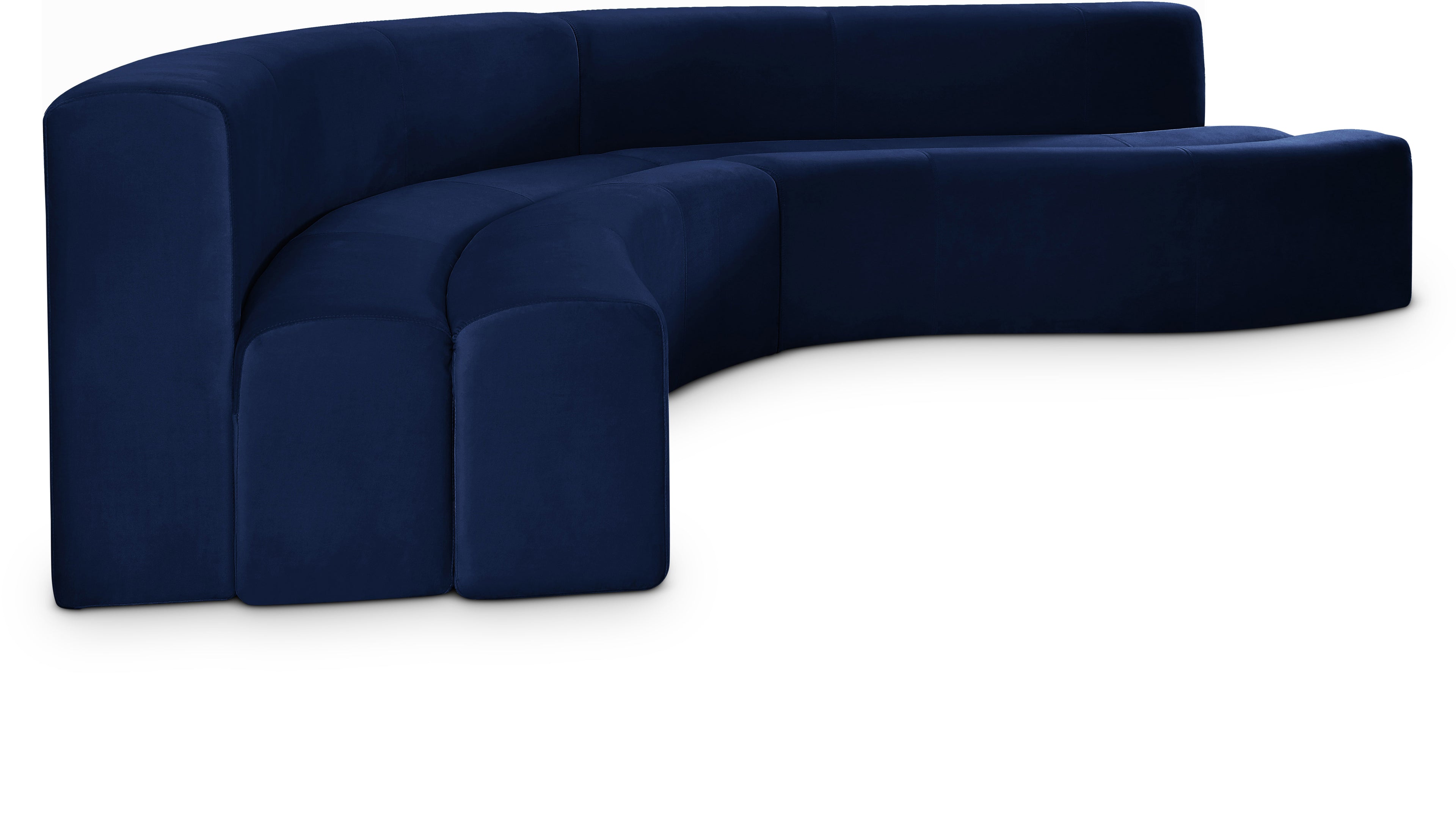 Curl Navy Velvet 2pc. Sectional