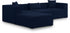 Cube Navy Durable Linen Textured Modular Sectional