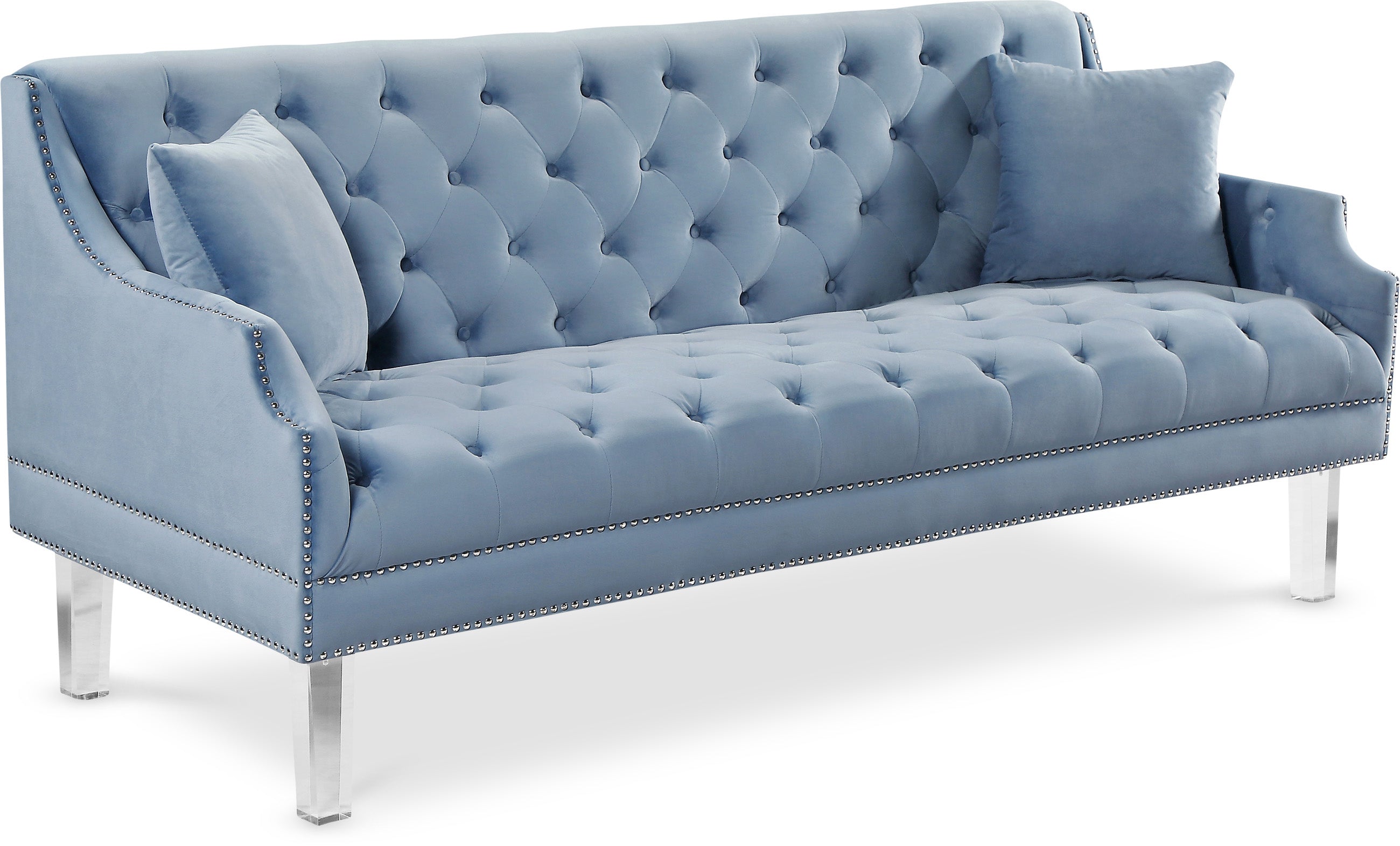 Roxy Sky Velvet Sofa