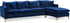 Naomi Navy Velvet 2pc. Reversible Sectional