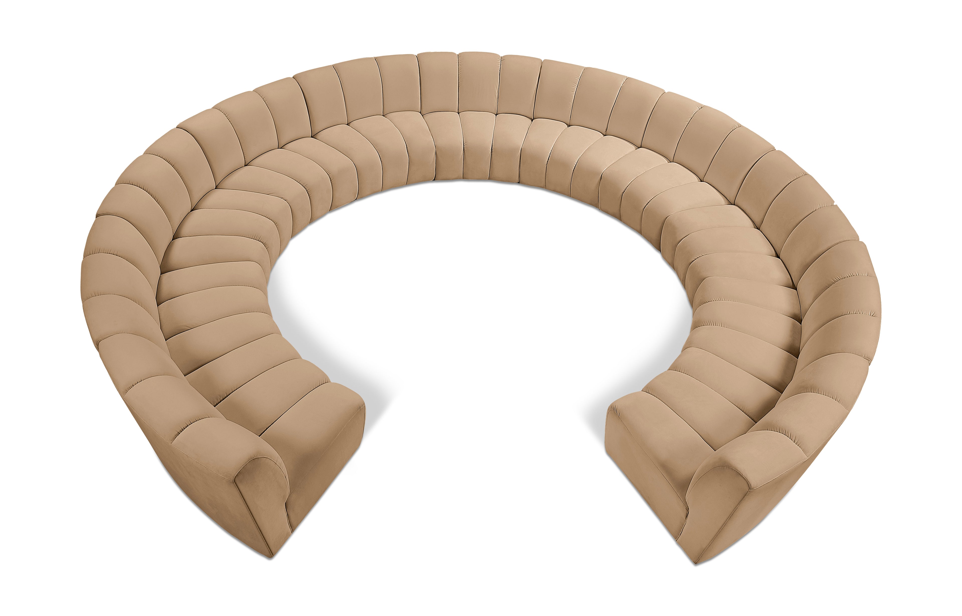 Infinity Camel Velvet 11pc. Modular Sectional