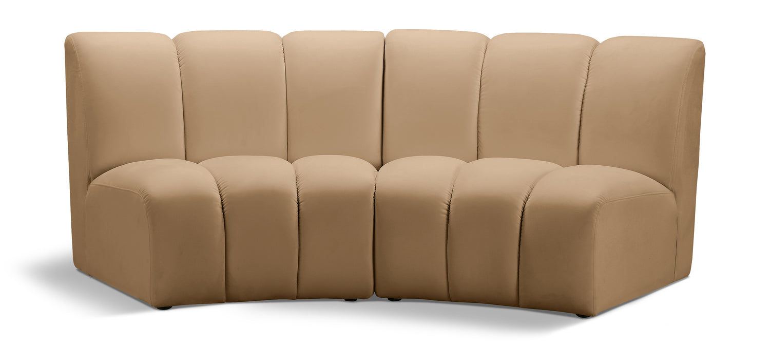 Infinity Camel Velvet 2pc. Modular Sectional