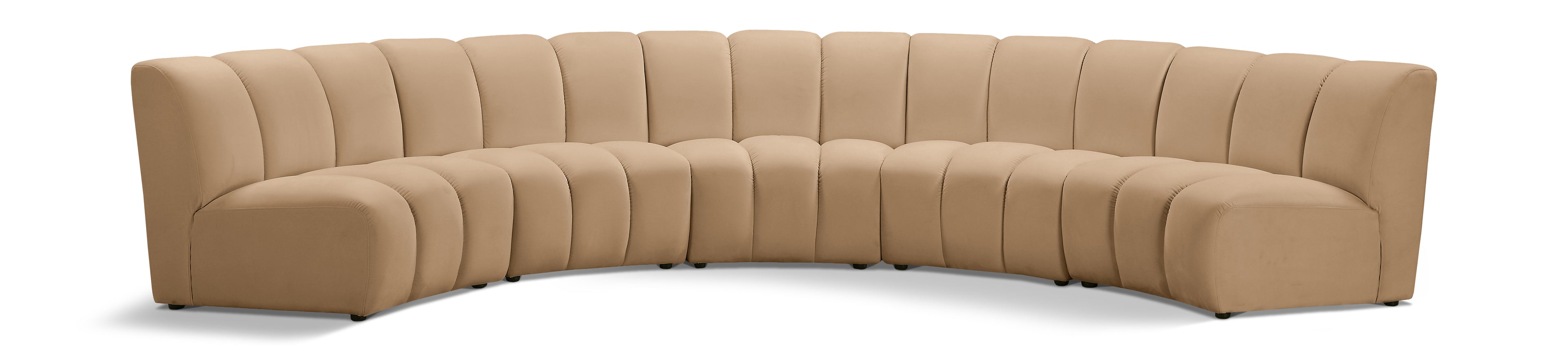 Infinity Camel Velvet 5pc. Modular Sectional