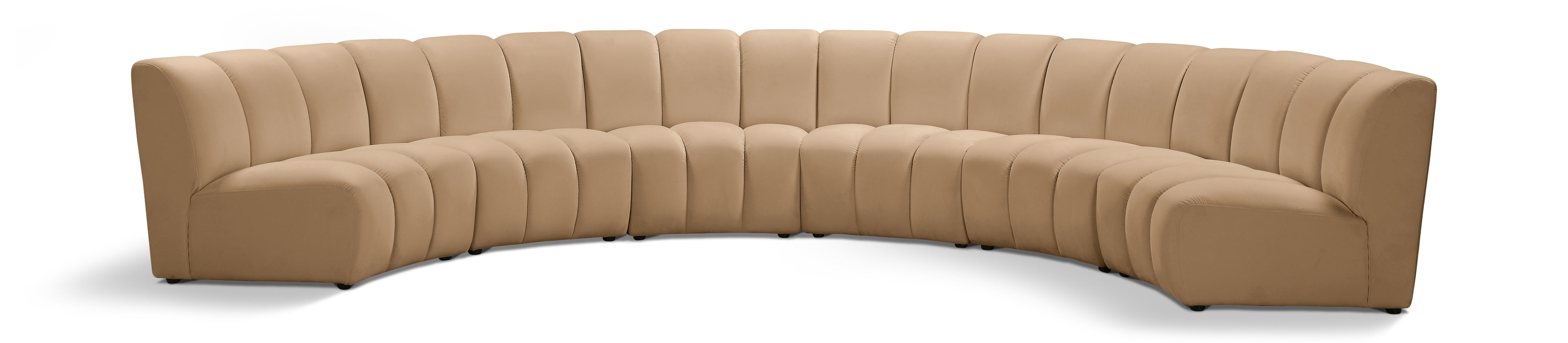 Infinity Camel Velvet 6pc. Modular Sectional