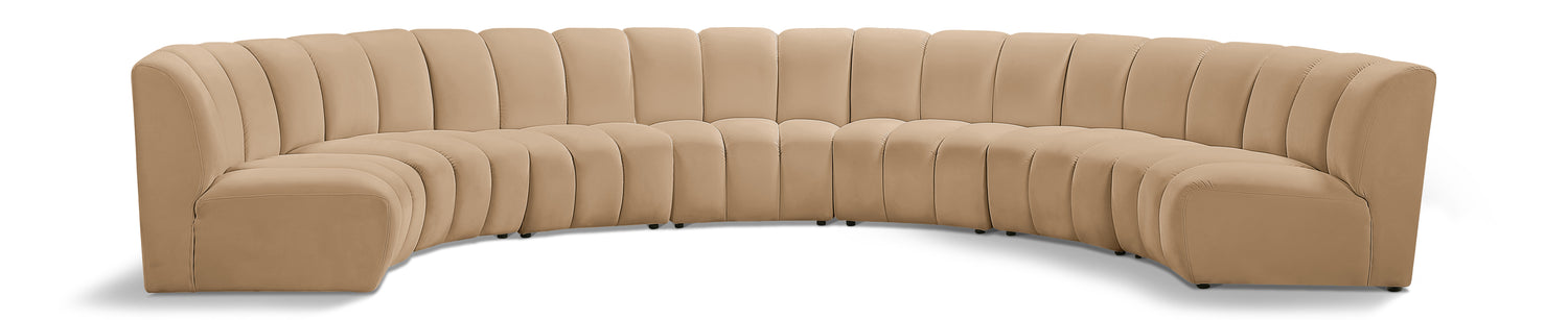 Infinity Camel Velvet 7pc. Modular Sectional