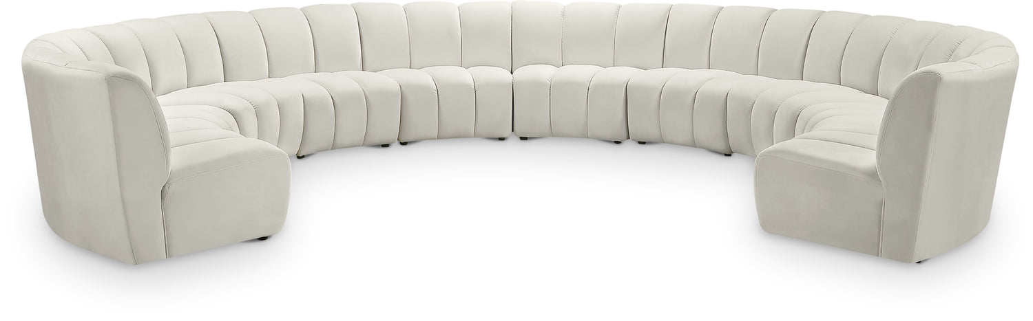 Infinity Cream Velvet 10pc. Modular Sectional