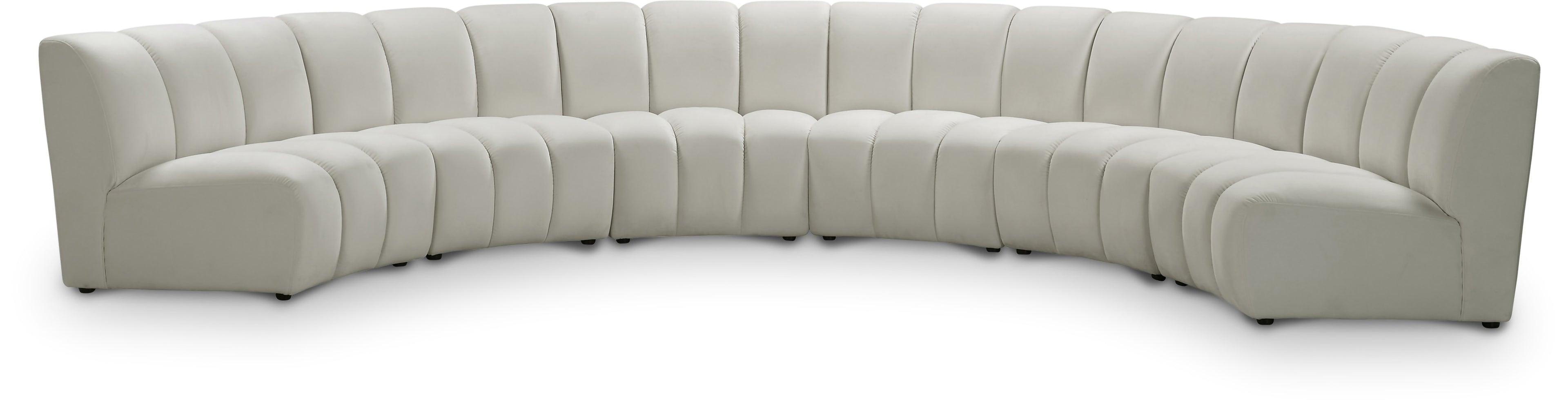 Infinity Cream Velvet 6pc. Modular Sectional