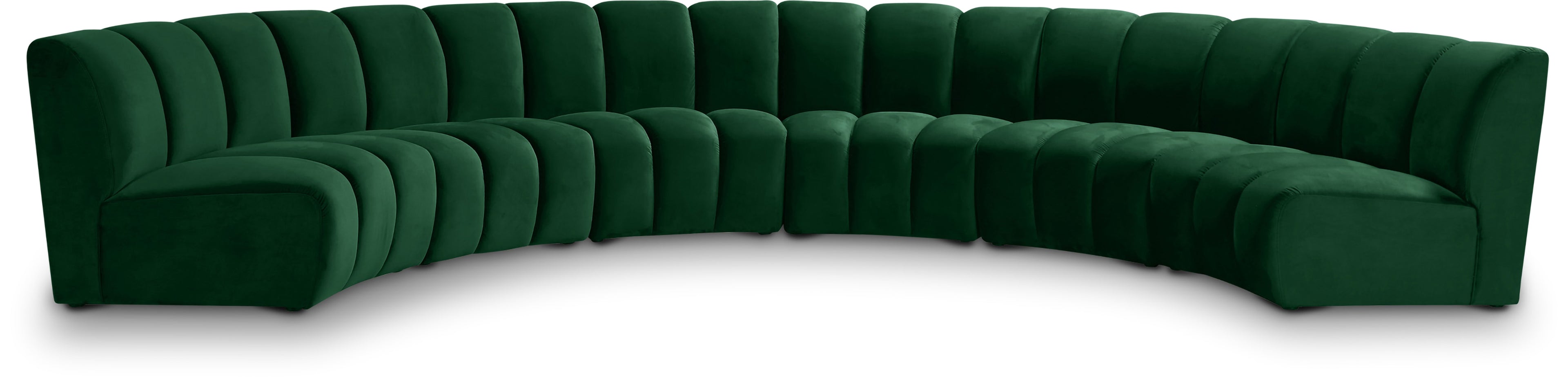 Infinity Green Velvet 6pc. Modular Sectional