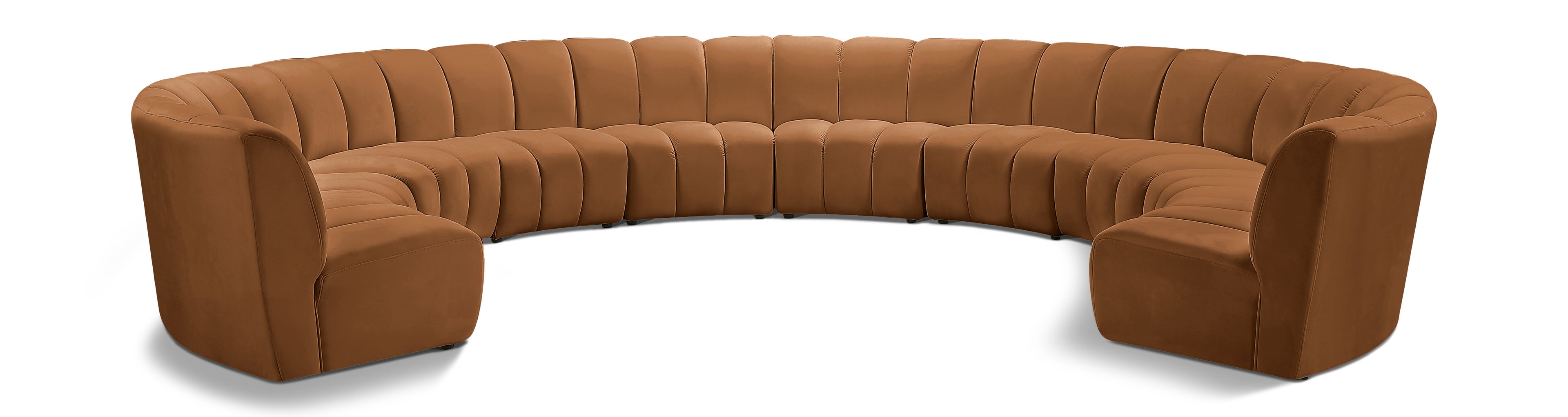 Infinity Saddle Velvet 10pc. Modular Sectional