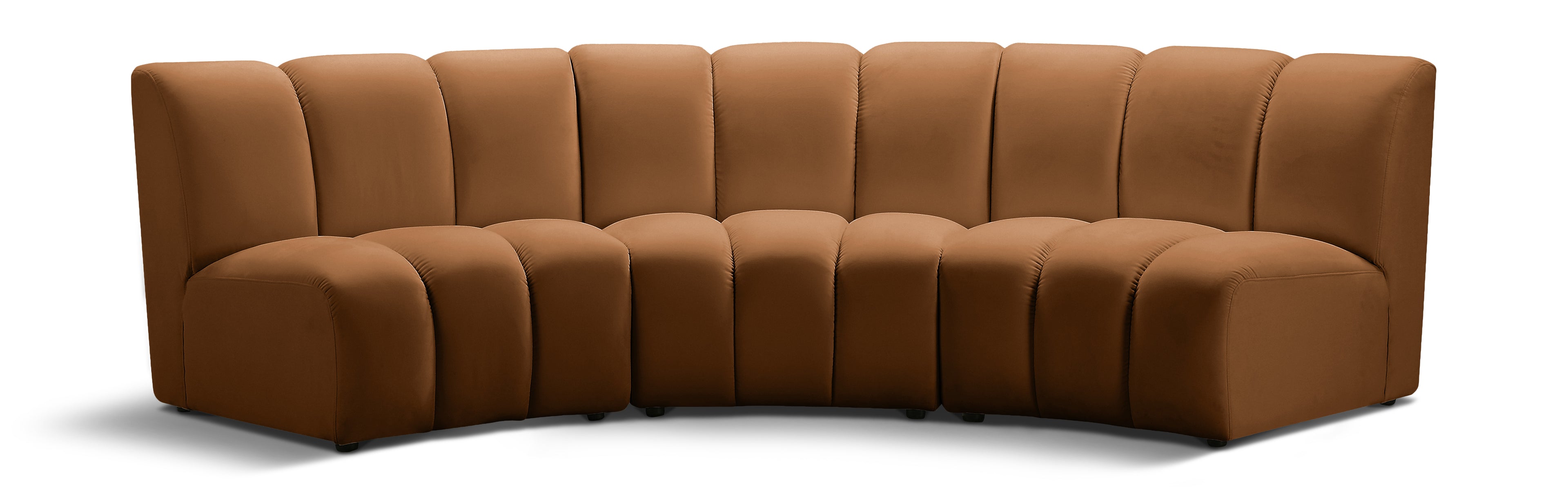 Infinity Saddle Velvet 3pc. Modular Sectional