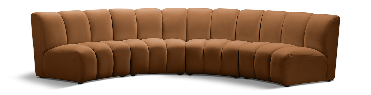 Infinity Saddle Velvet 4pc. Modular Sectional