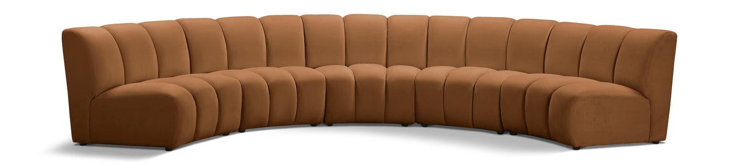 Infinity Saddle Velvet 5pc. Modular Sectional