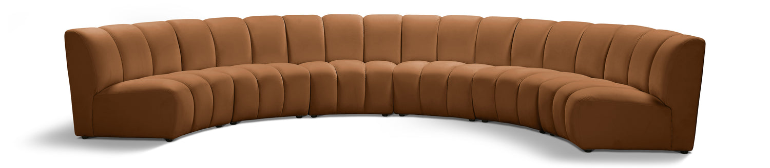 Infinity Saddle Velvet 6pc. Modular Sectional