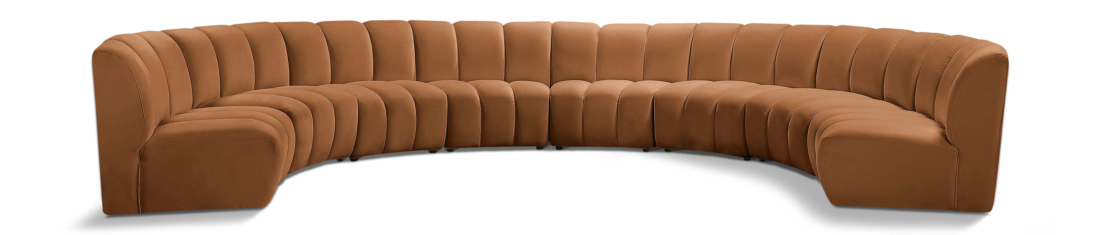 Infinity Saddle Velvet 8pc. Modular Sectional