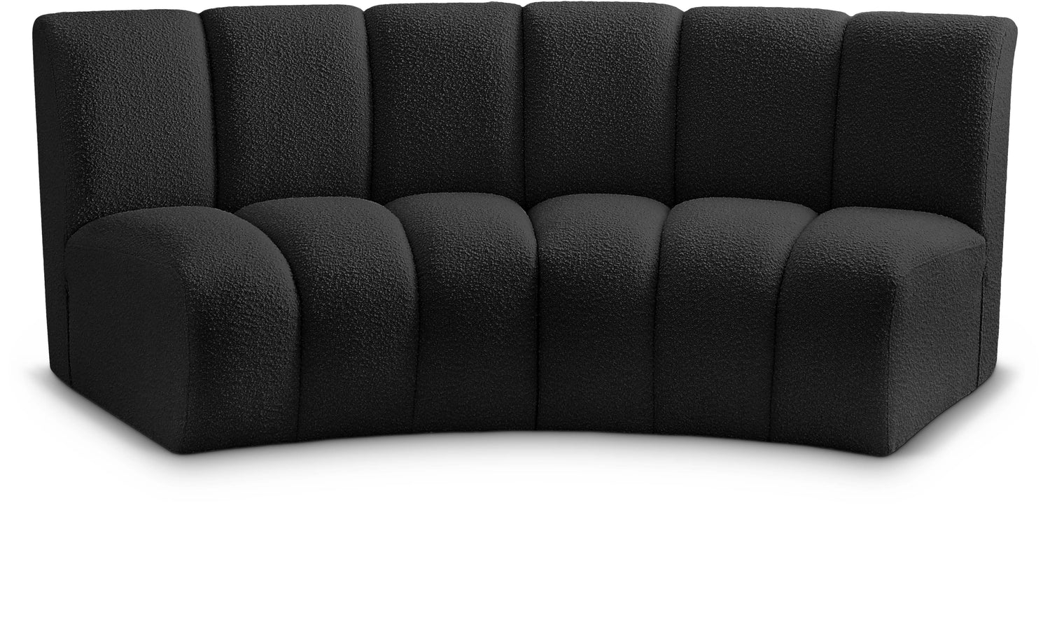 Infinity Black Boucle Fabric 2pc. Modular Sectional