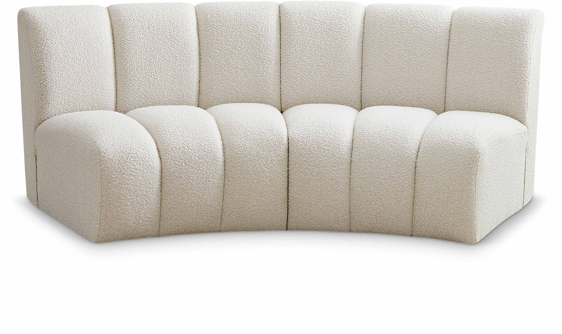 Infinity Cream Boucle Fabric 2pc. Modular Sectional