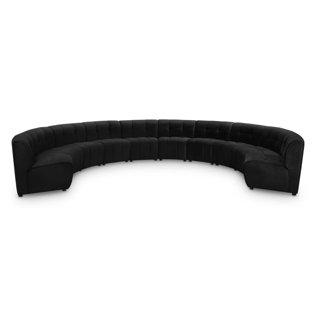 Limitless Black Velvet 10pc. Modular Sectional