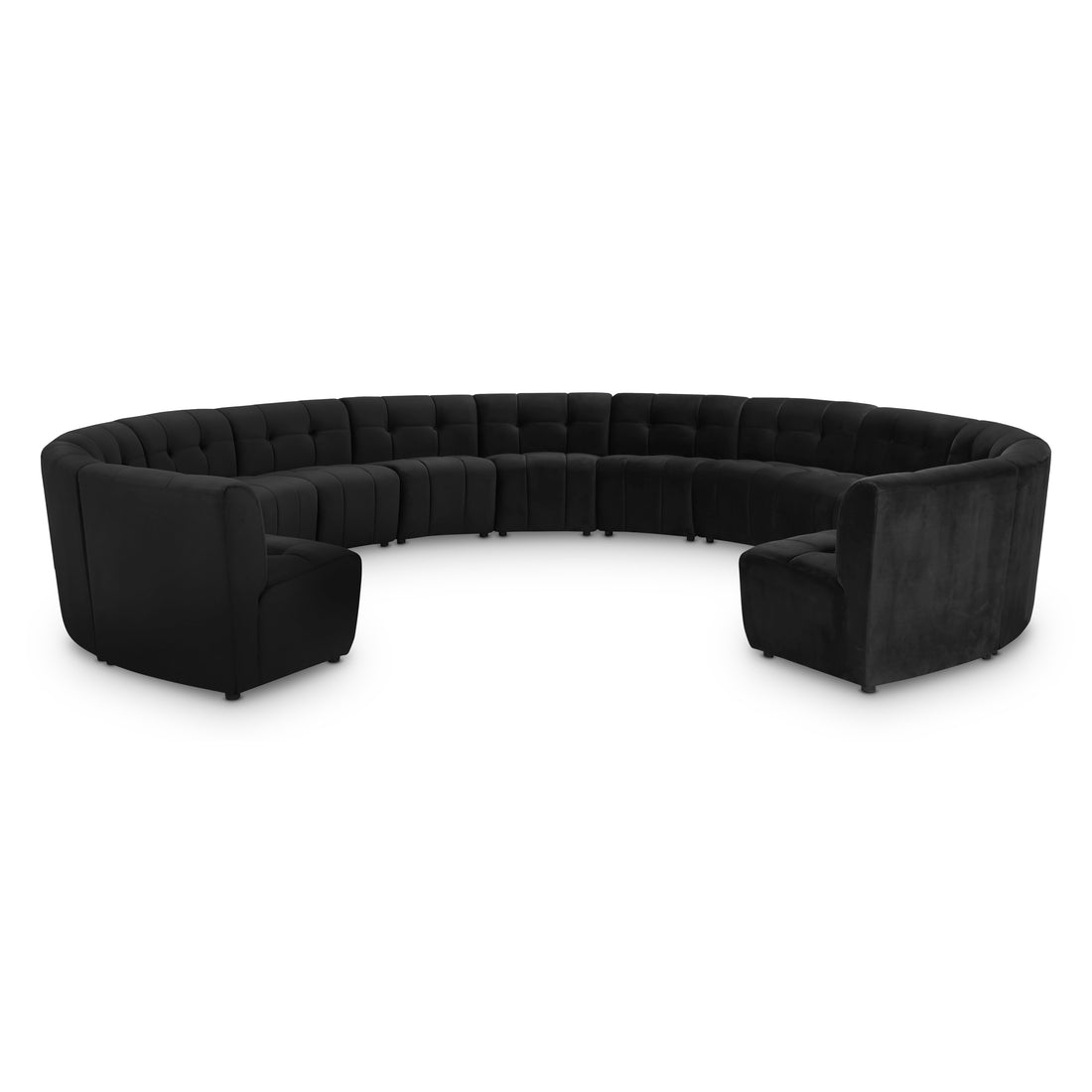 Limitless Black Velvet 13pc. Modular Sectional