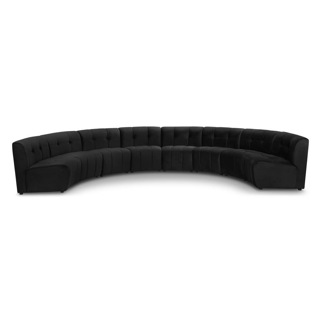 Limitless Black Velvet 8pc. Modular Sectional