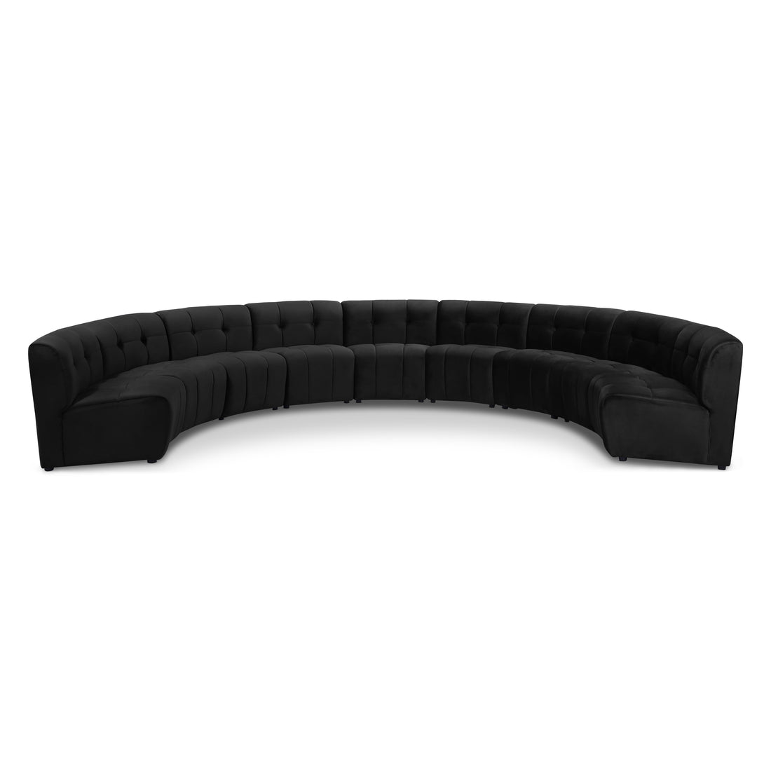 Limitless Black Velvet 9pc. Modular Sectional