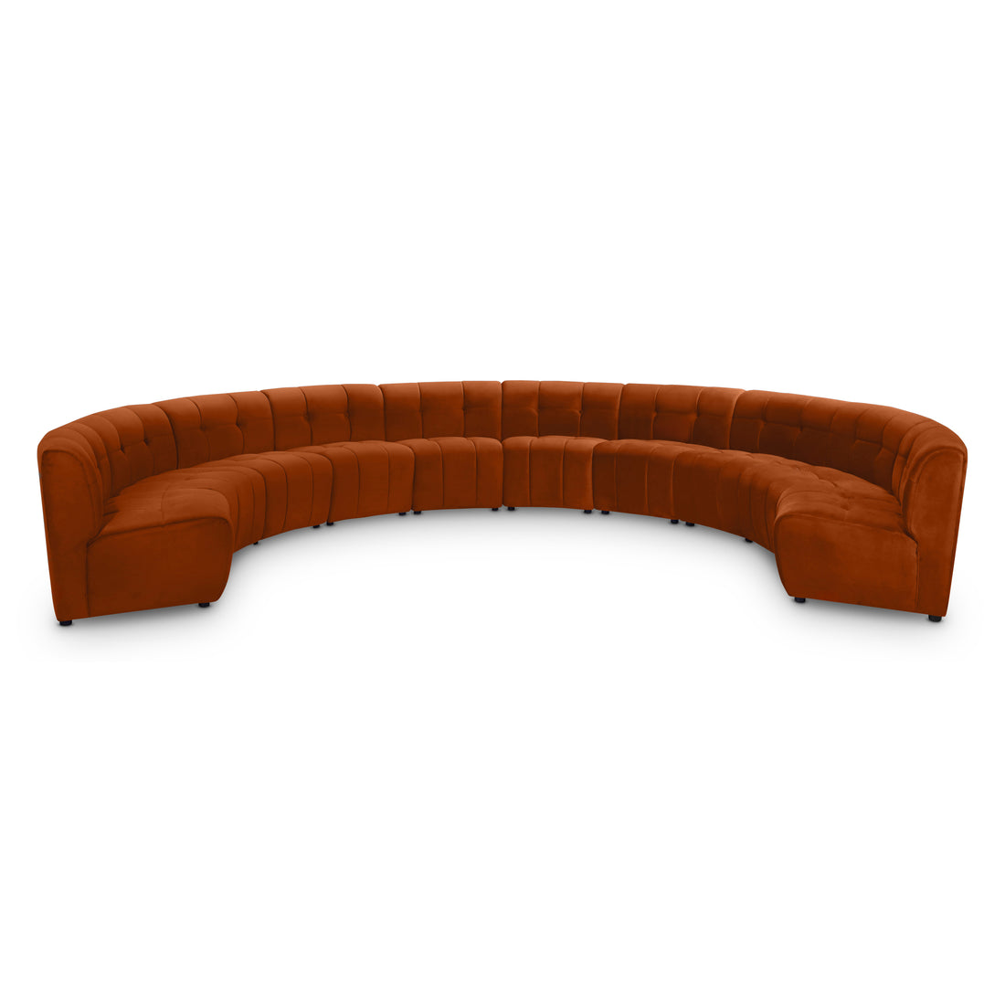 Limitless Cognac Velvet 10pc. Modular Sectional