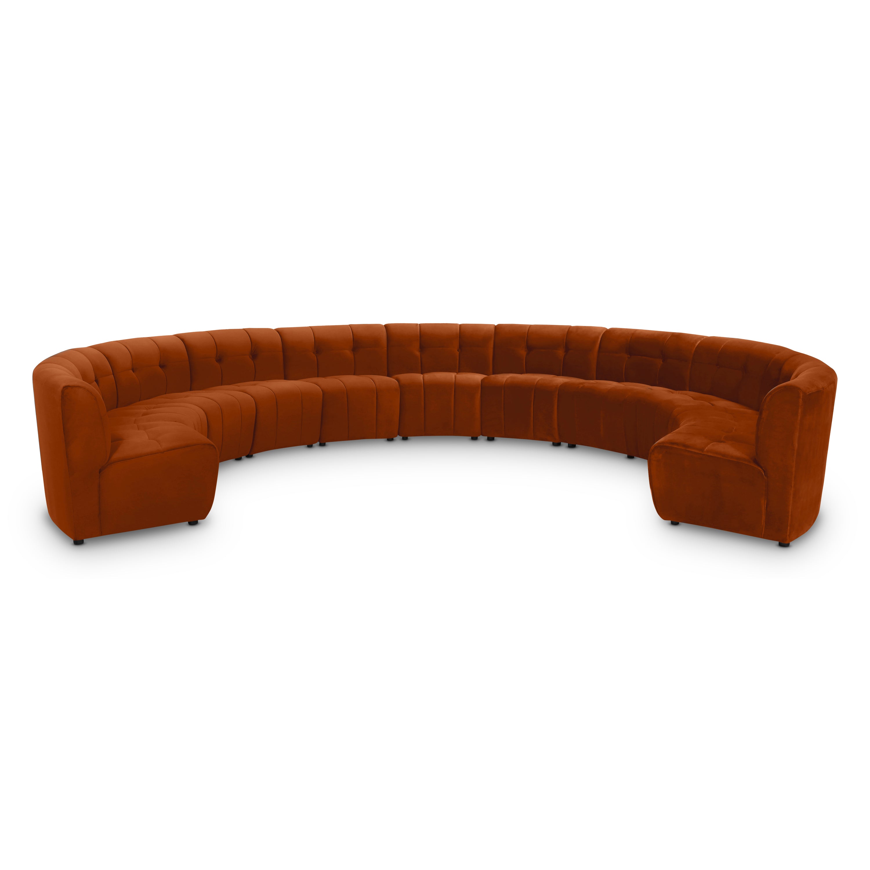 Limitless Cognac Velvet 11pc. Modular Sectional