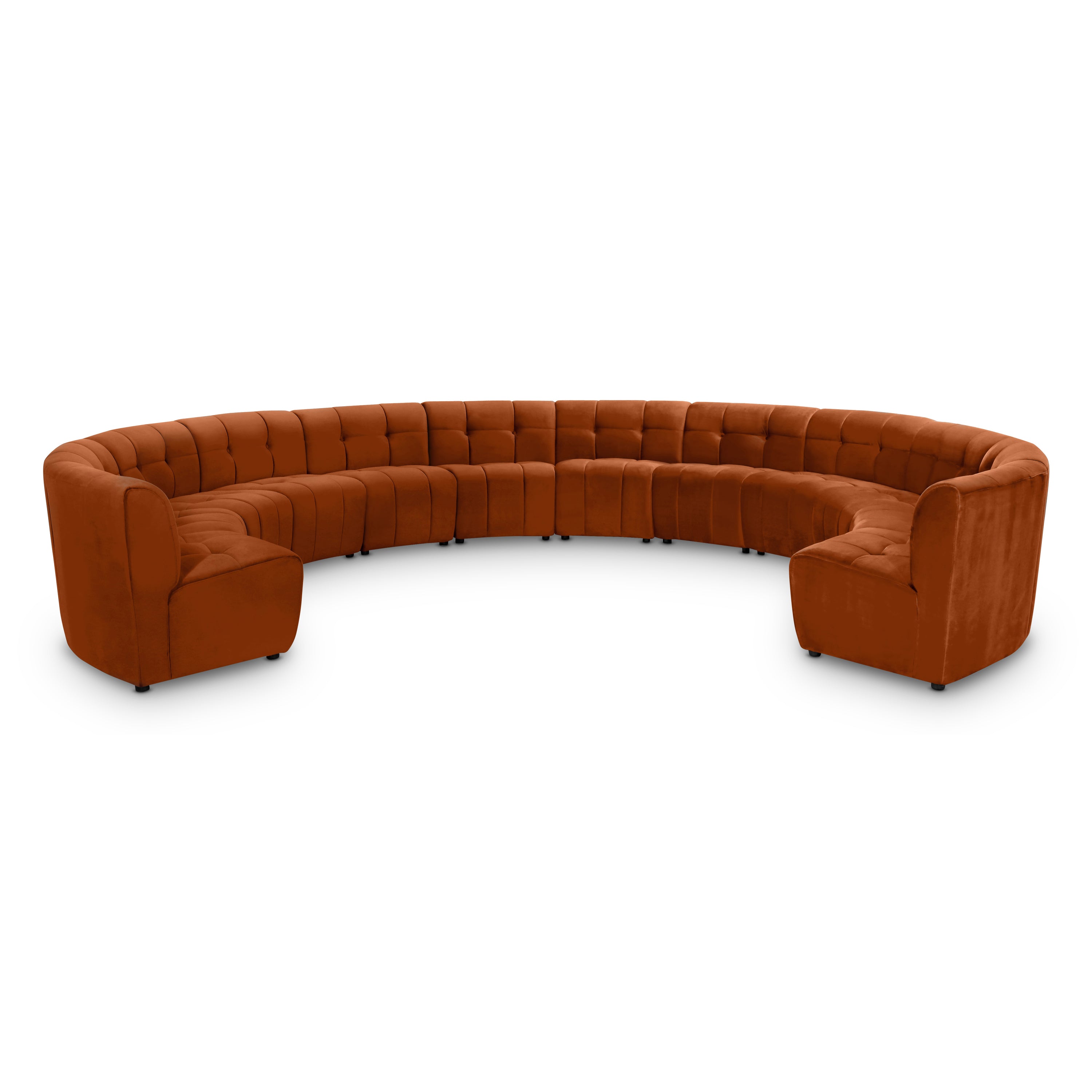 Limitless Cognac Velvet 12pc. Modular Sectional