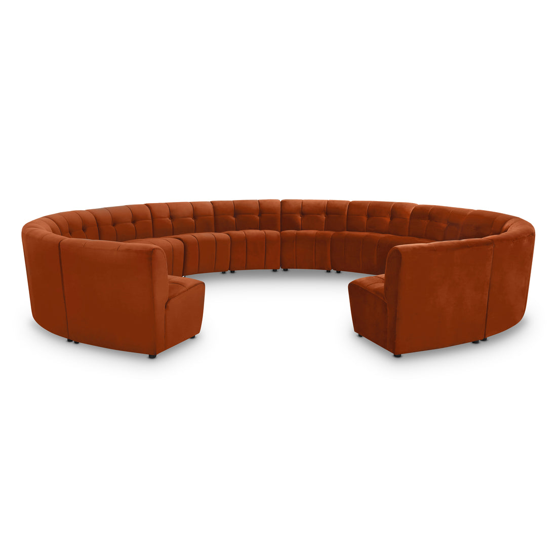 Limitless Cognac Velvet 14pc. Modular Sectional