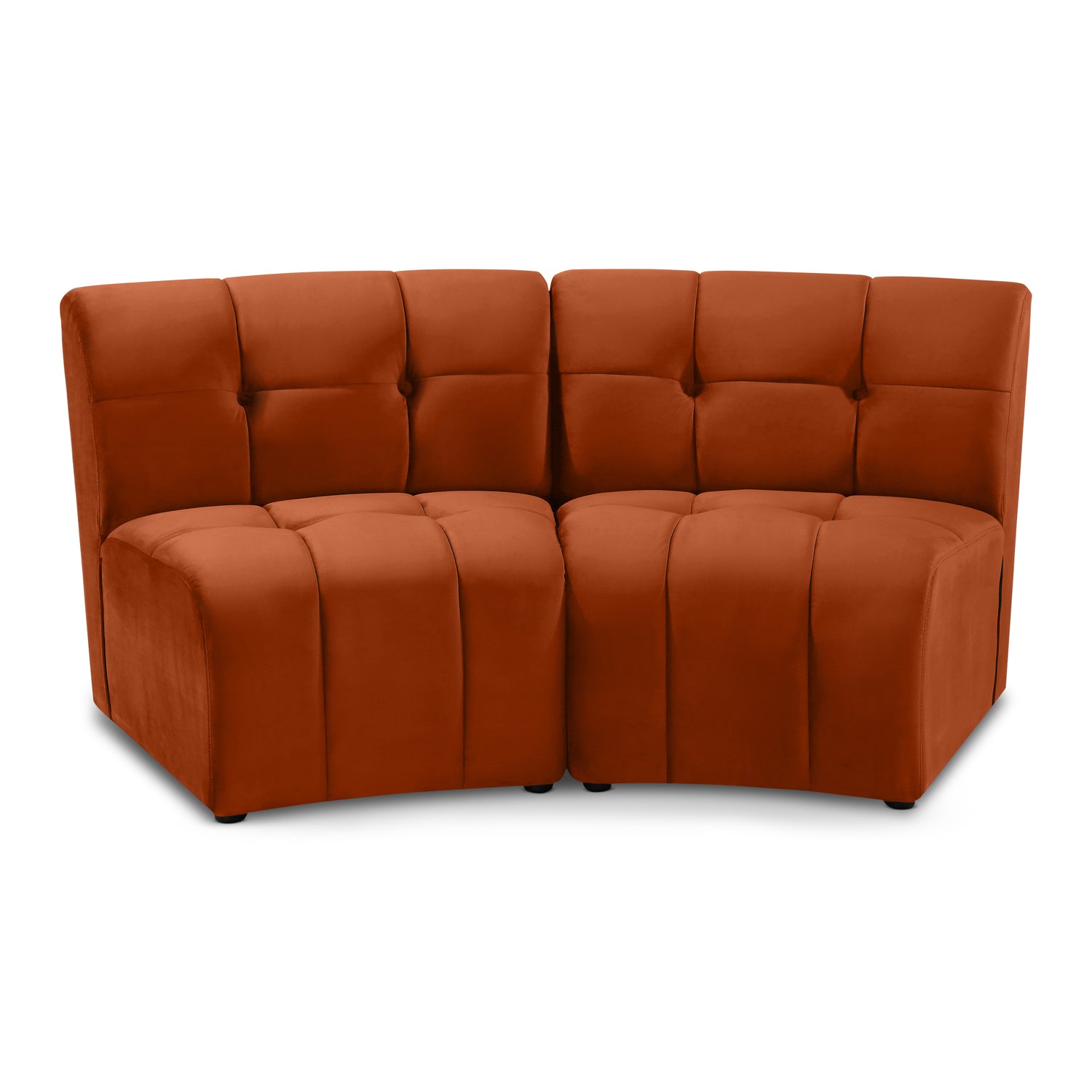 Limitless Cognac Velvet 2pc. Modular Sectional