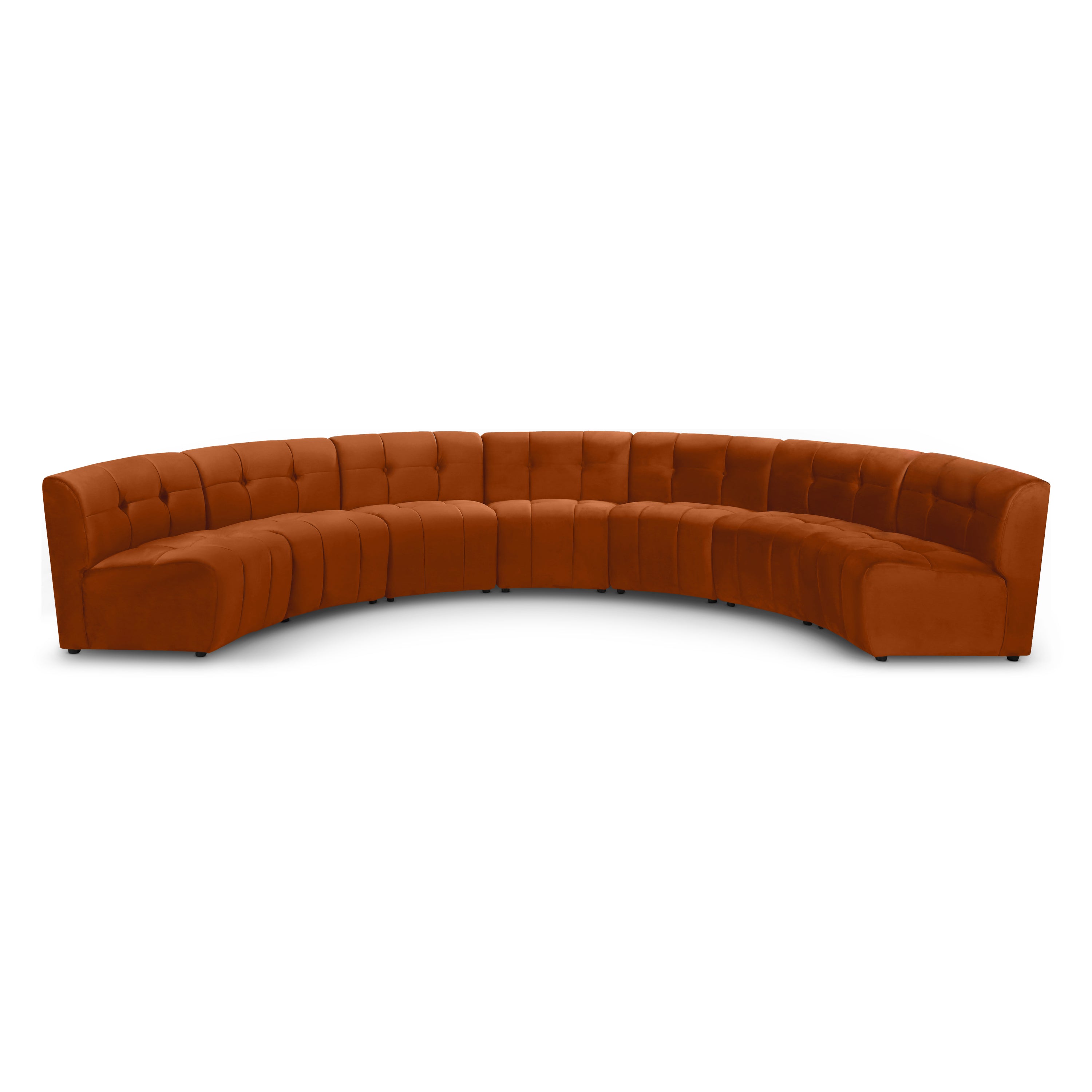 Limitless Cognac Velvet 7pc. Modular Sectional