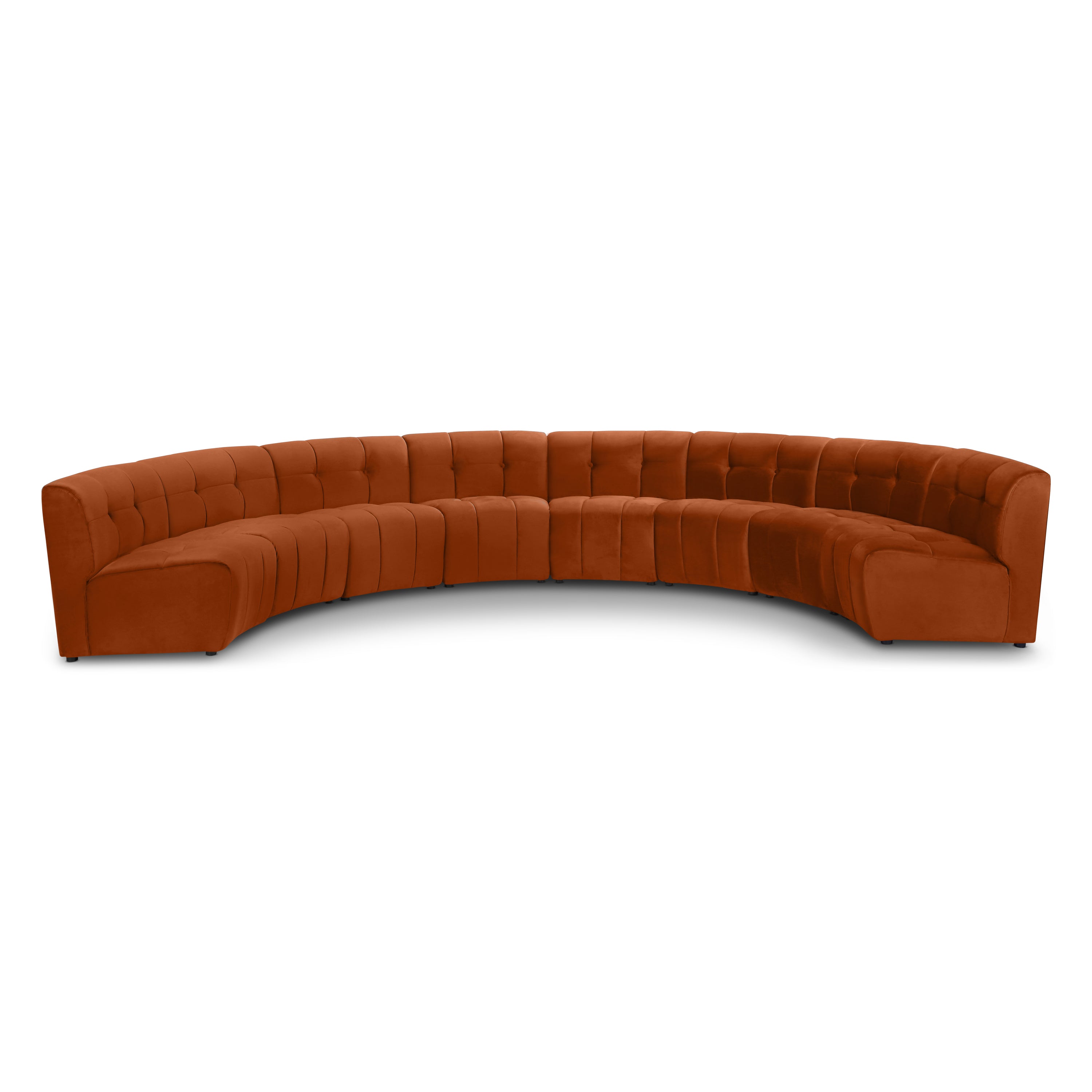 Limitless Cognac Velvet 8pc. Modular Sectional