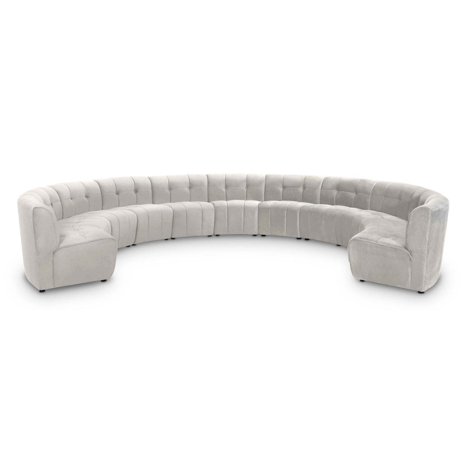 Limitless Cream Velvet 11pc. Modular Sectional