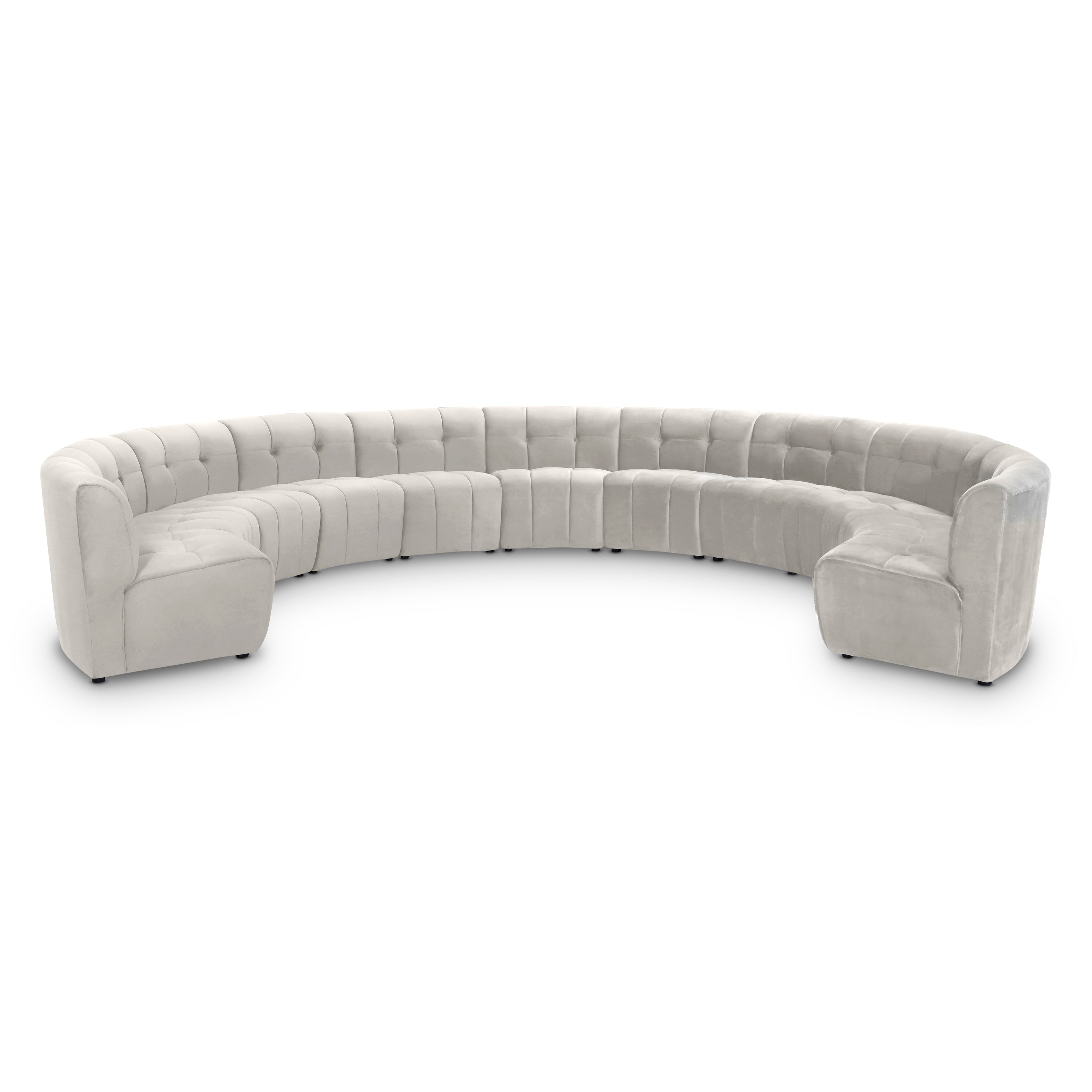 Limitless Cream Velvet 11pc. Modular Sectional