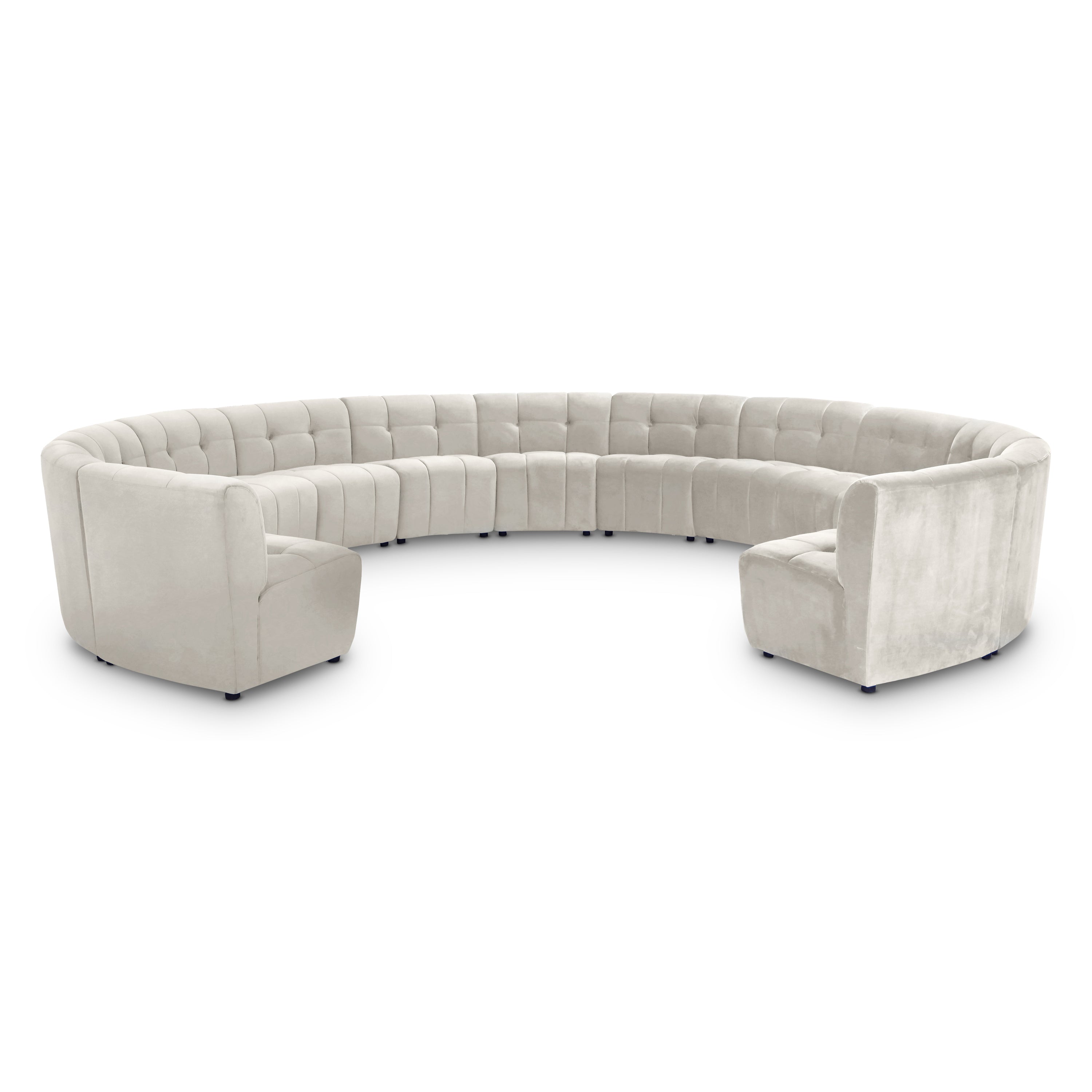 Limitless Cream Velvet 13pc. Modular Sectional