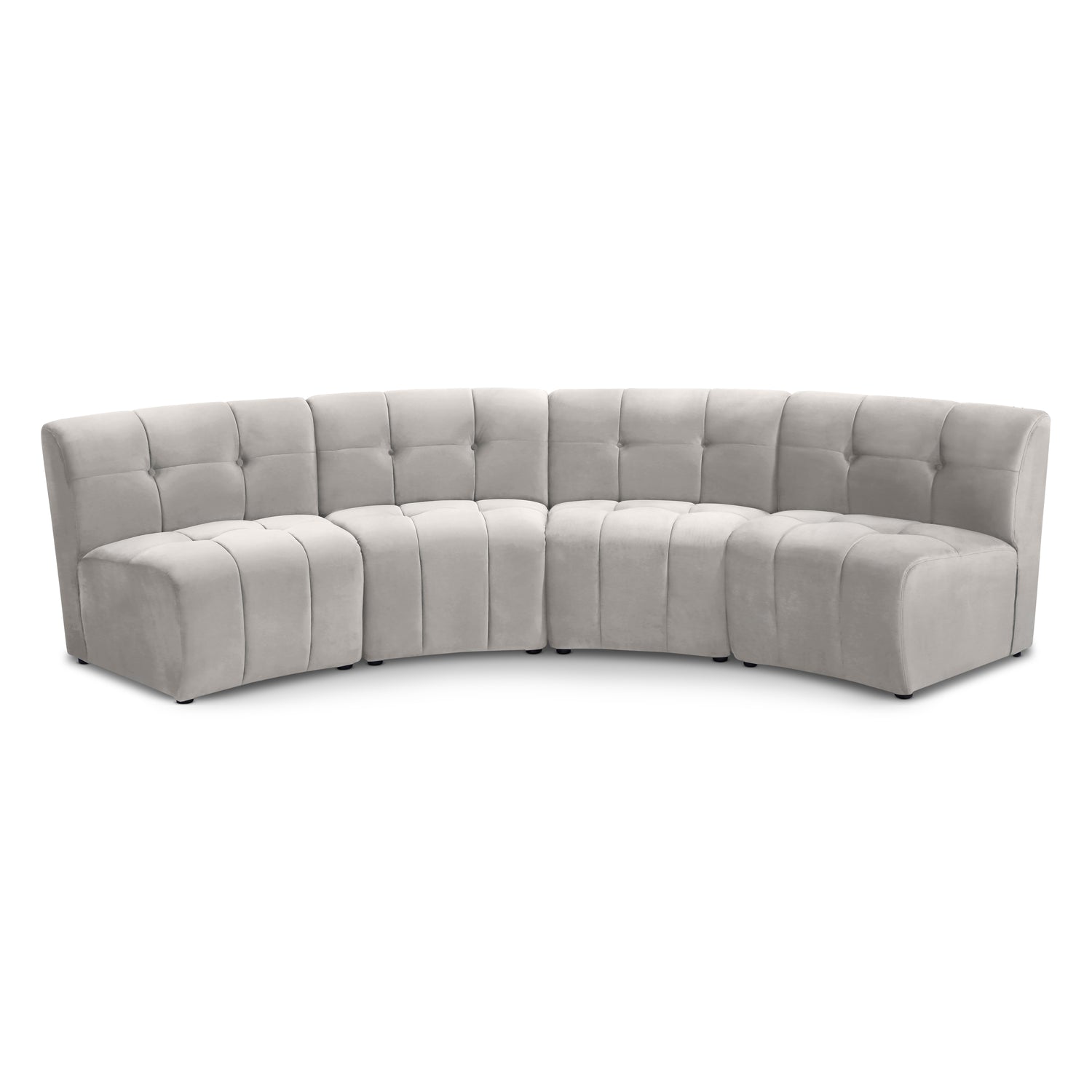 Limitless Cream Velvet 4pc. Modular Sectional