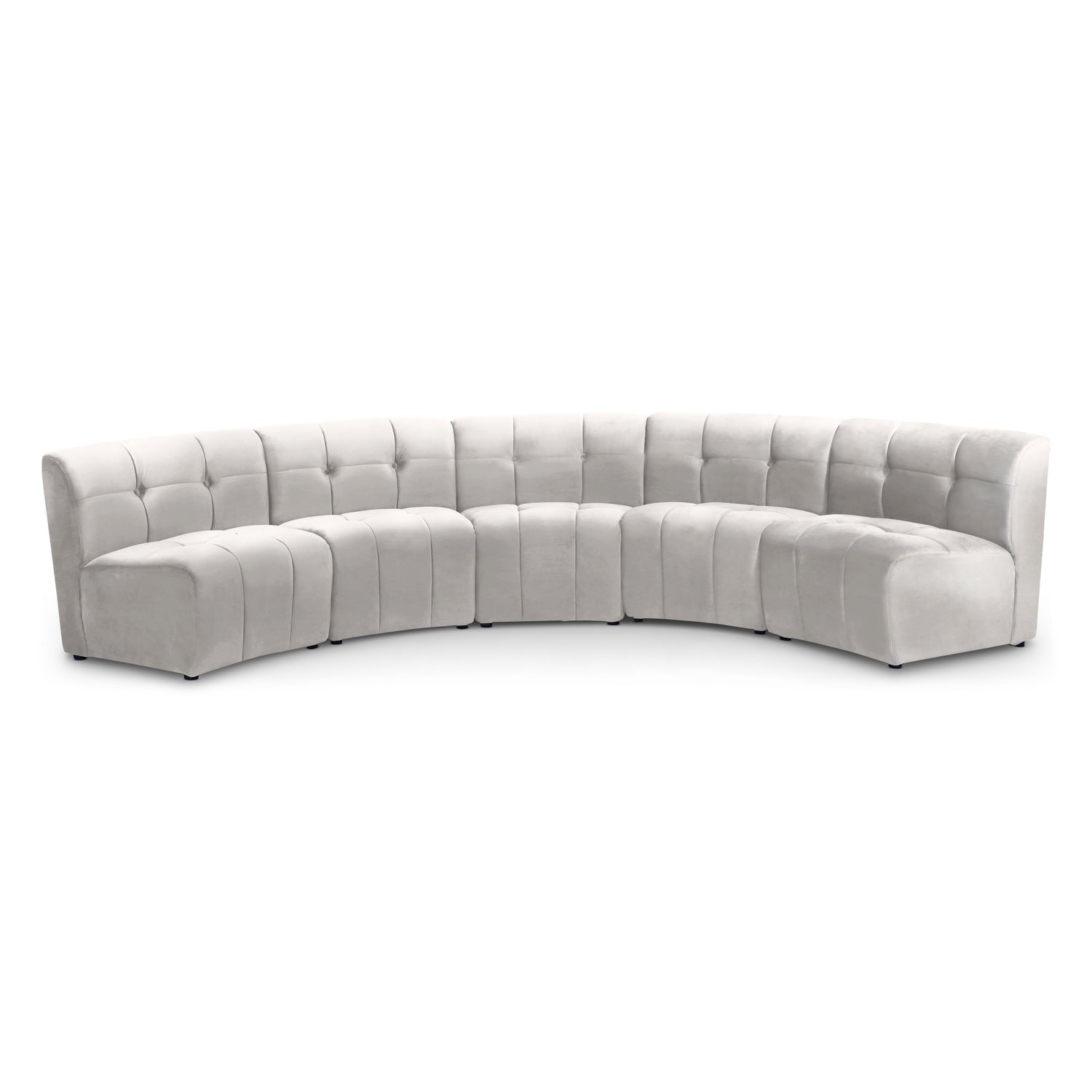 Limitless Cream Velvet 5pc. Modular Sectional