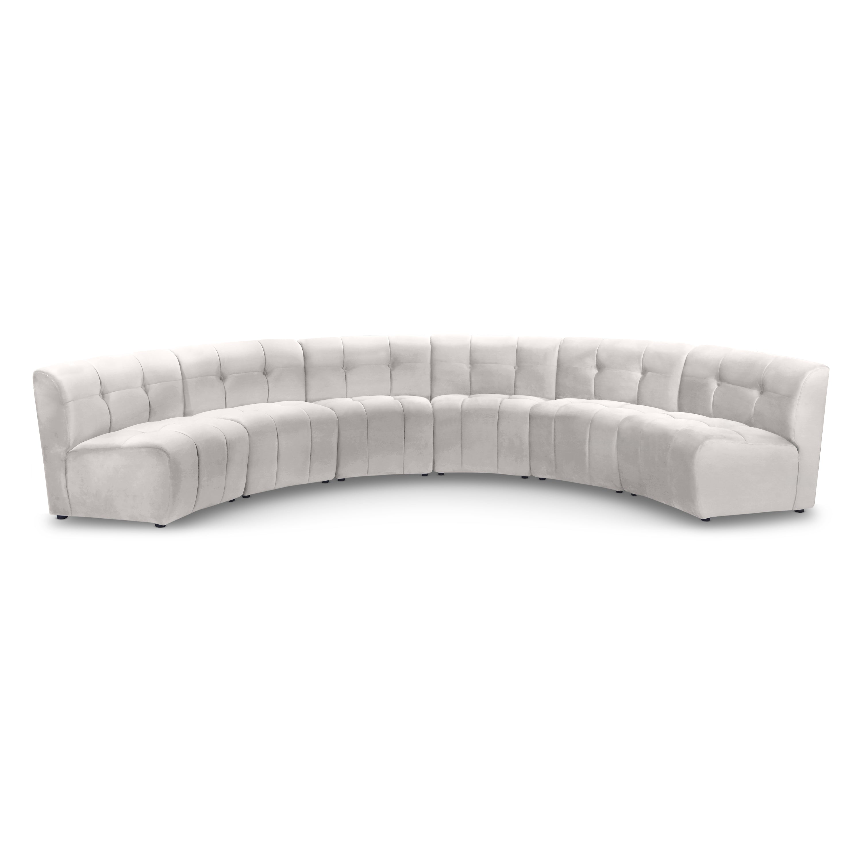 Limitless Cream Velvet 6pc. Modular Sectional