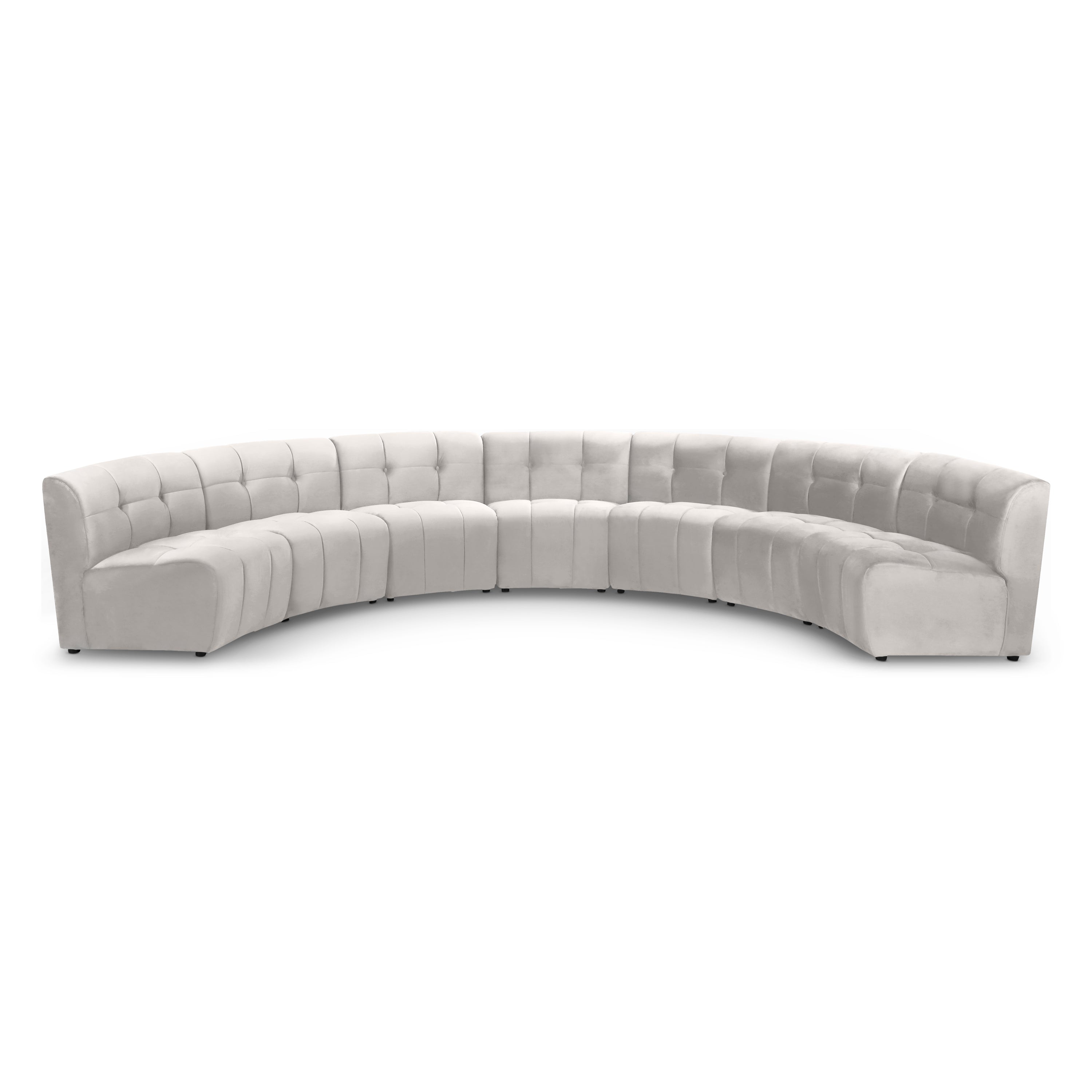 Limitless Cream Velvet 7pc. Modular Sectional