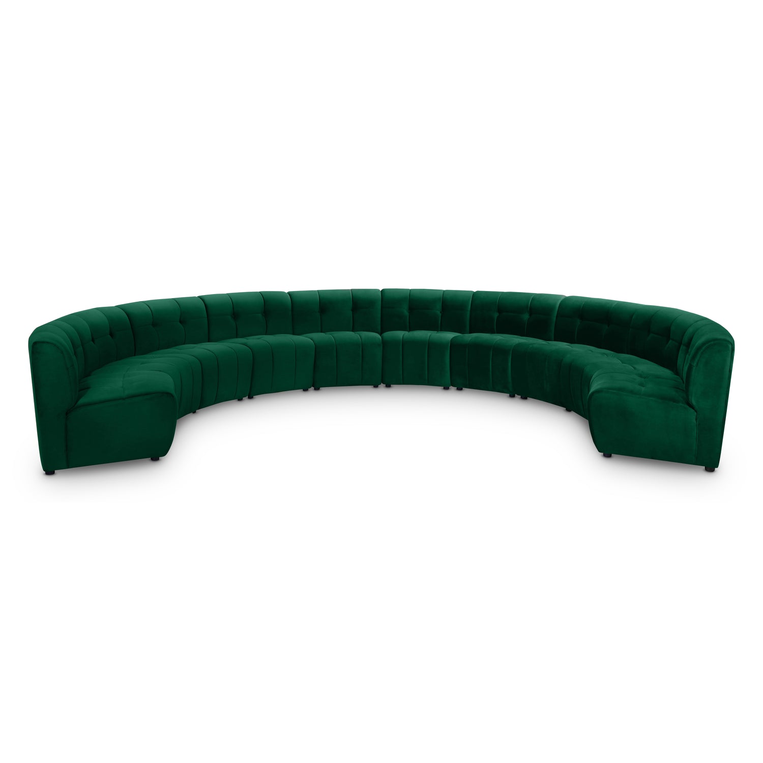 Limitless Green Velvet 10pc. Modular Sectional