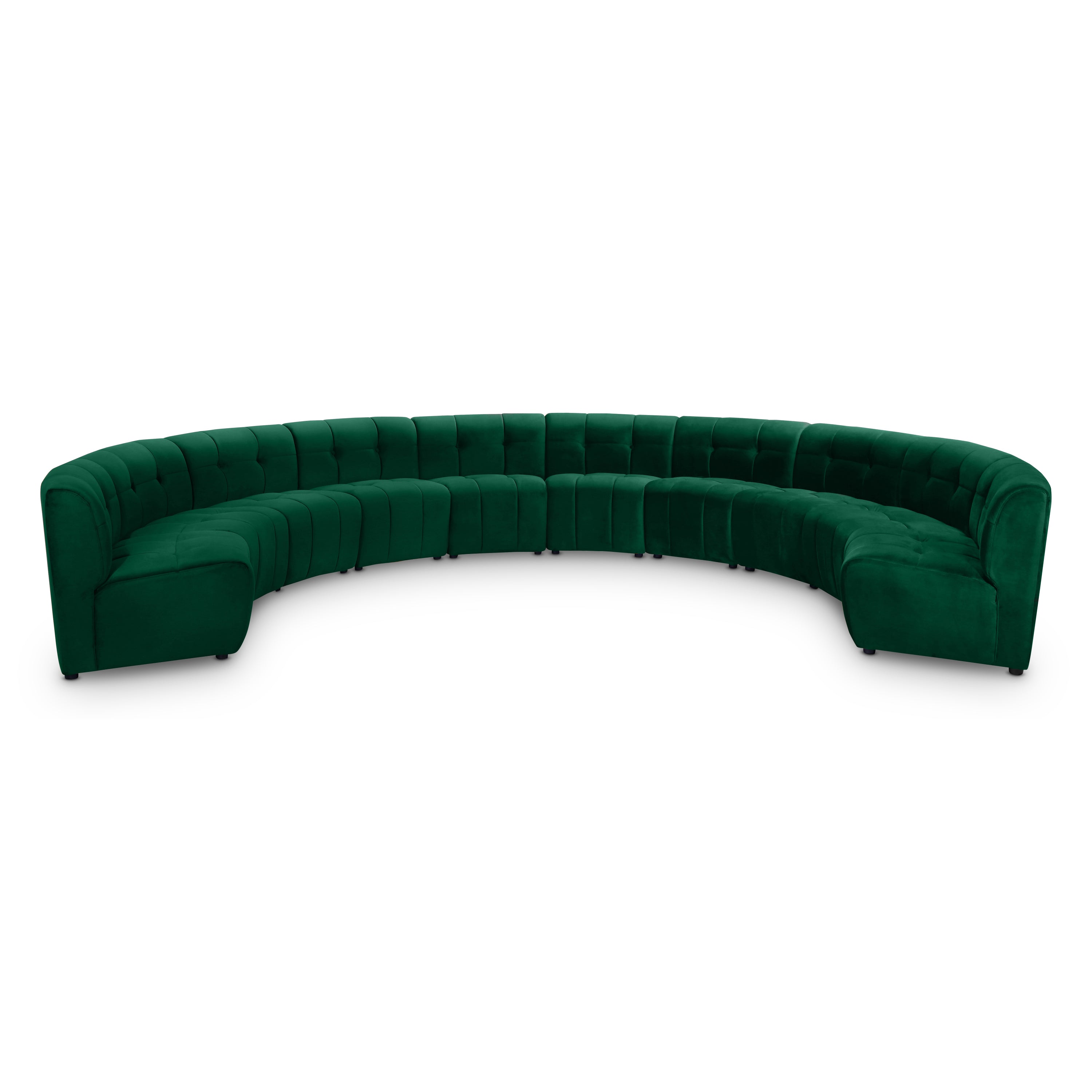 Limitless Green Velvet 10pc. Modular Sectional